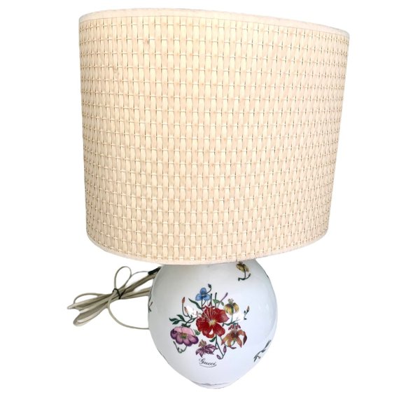 GUCCI Vintage 80s Flora Porcelain Lamp - Picture 2 of 11
